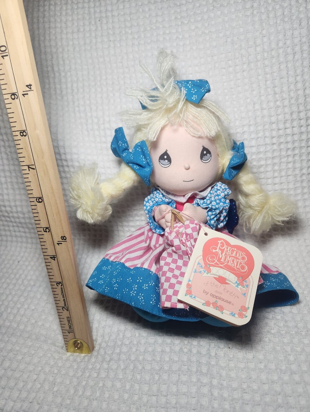 Vintage 1990 Applause Precious Moments Dolls of the Month Club doll for July NWT - Picture 8 of 8